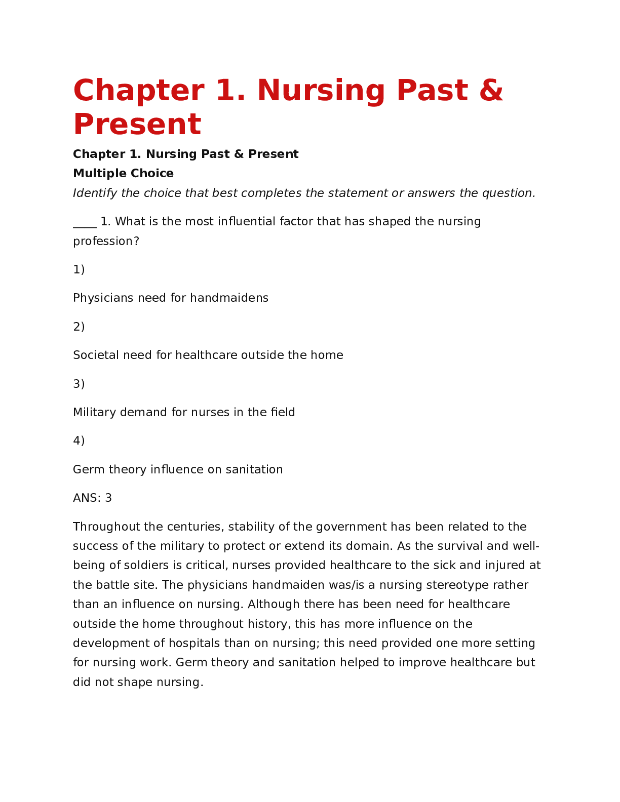 Preview of est Bank-2020-Nursing Exam Questions(Complete rationalized correct responses